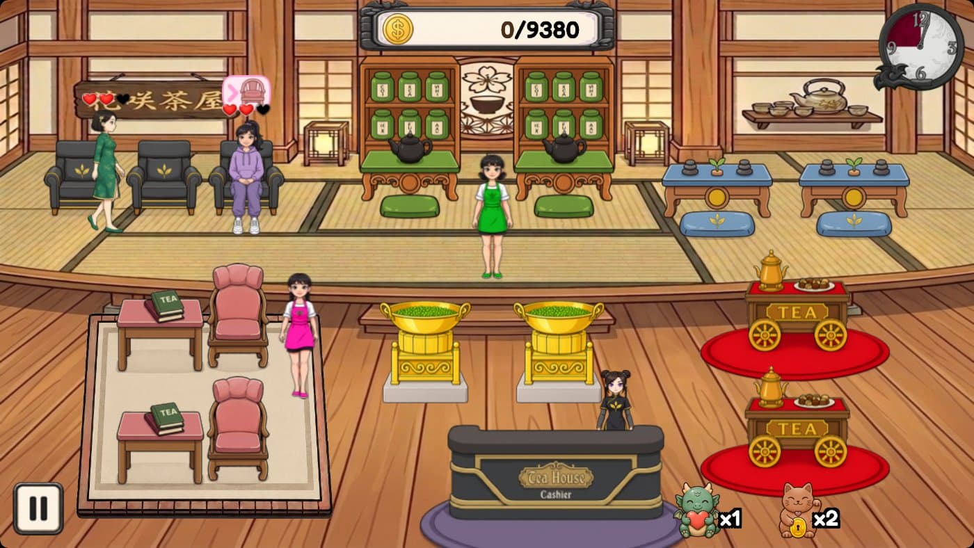 The tea house floor