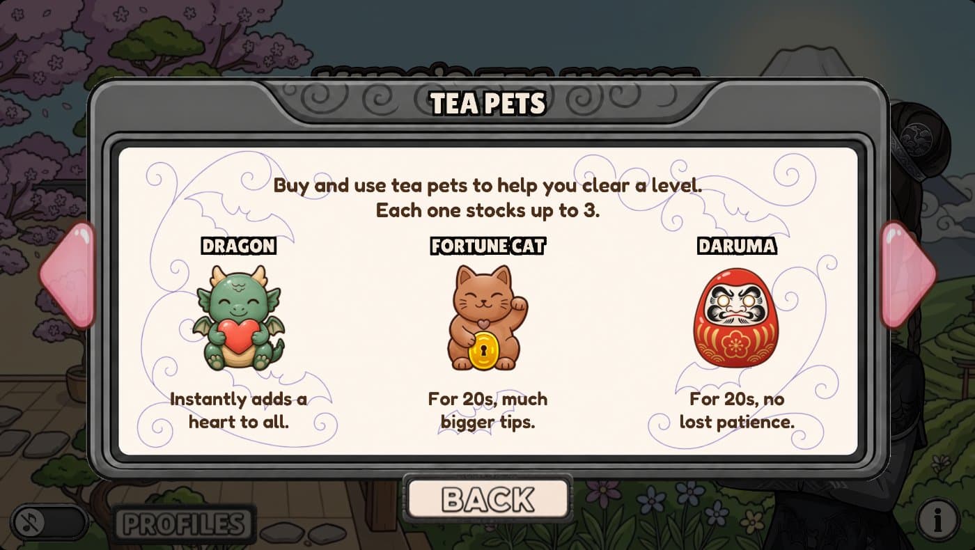Tea pets & power-ups